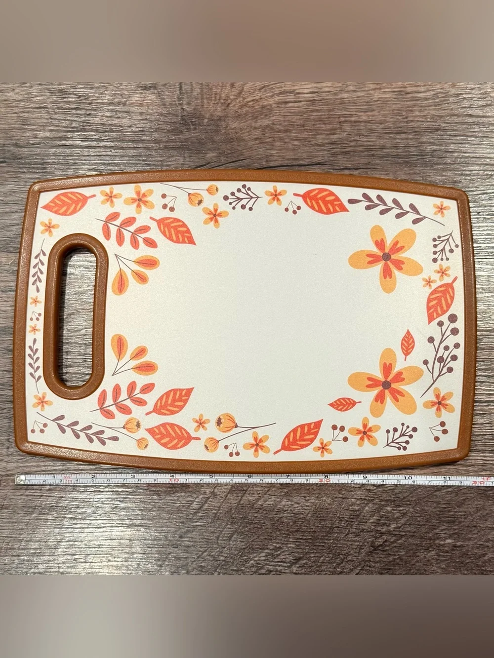 Fall/Autumn Floral Cutting Board Serving Tray With Handle Charcuterie Board